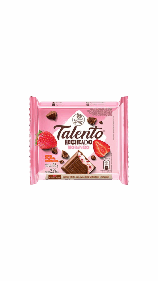 Talento Recheado Morango 85g